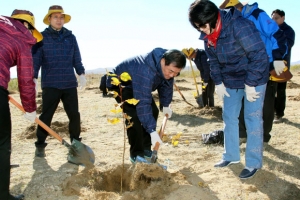 강창희 의장, 몽골 사막화방지 나무심기