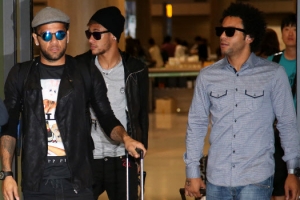 네이마르 등 브라질대표팀 입국…브라질전 카운트다운