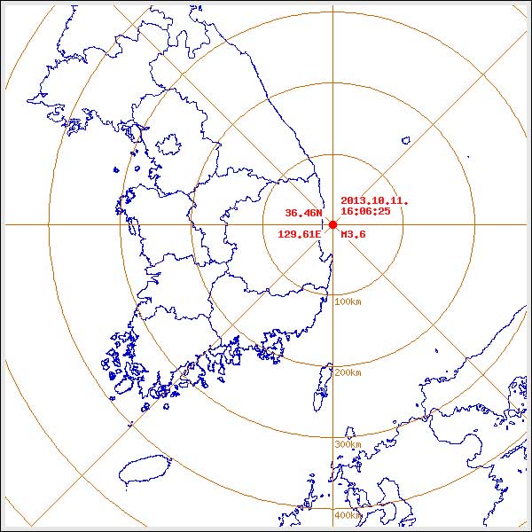 영덕군에서 지진이 발생(사진)해 대구 시민들의 지진 문의가 이어졌다. 기상청 제공