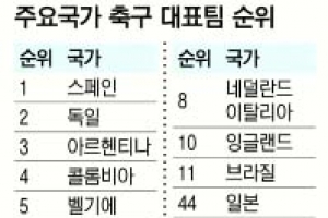 벨기에·스위스 월드컵 톱시드