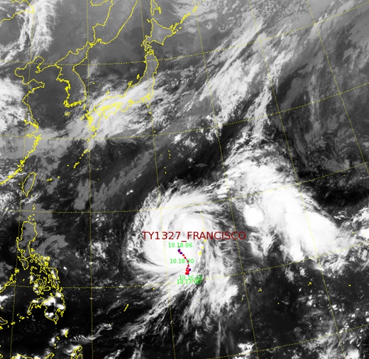 태풍 프란시스코 위성영상. / 기상청 제공