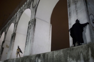 [포토] 브라질 정부 부패에 항의하는 배트맨