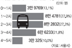 노선 확대·택시비 인상에 하루 6000명 올빼미 탄다