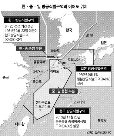 日과 40여년간 조정 시도 “수확 없었다” 中 일방적 방공구역 설정에 신중론 접어