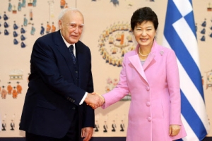 朴대통령-파풀리아스 그리스 대통령 정상회담