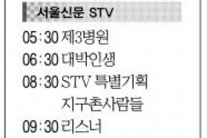 [8일(日) 서울신문 STV·OBS·EBS]