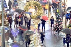 크리스마스트리 가득한 신촌 연세로