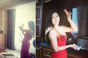 하지원 가족 사진, 레드드레스 입고 우아한 자태.. 부모님에서 전태수까지 ‘우월’