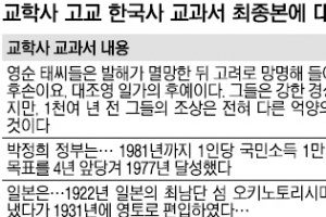 또… 교육부, 역사교과서 수정 요청
