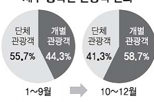 제주 중국인 단체관광↓ 개별여행↑