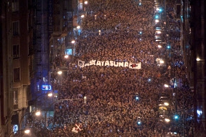 스페인 바스크 독립 11만명 시위