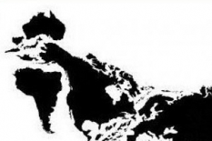 닭모양 세계지도 한국 위치가 ‘항문’? 황당