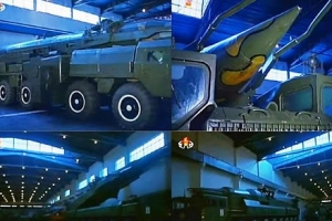“北, ‘KN-08’ 미사일발사대 자강도 전천서 조립”