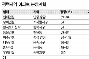 평택에 아파트 1만 가구 쏟아진다