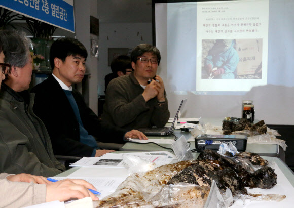 환경운동연합, 여수 기름누출사고 조사결과 기자회견