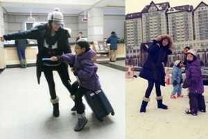 오지은 스키장 포착, 달콤한 가족여행 조카앓이