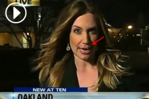 ‘이게 웬 굴욕!’ 미녀 리포터, 생방중 흐른 콧물 ‘꿀꺽’하는 모습 포착