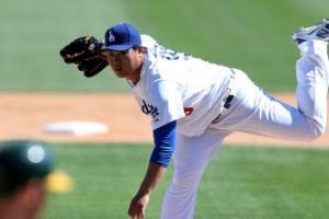 [MLB]   류, 매팅리 감독 웃게 한 5이닝 호투