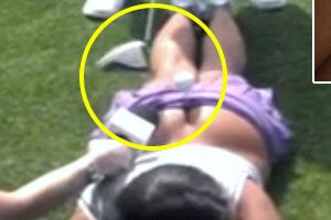 플레이보이 모델, “내 엉덩이에 티샷” 부상, 5억원 소송