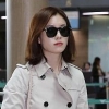 한효주 공항패션, 시크한 트렌치코트에 캐주얼 스키니진 매치