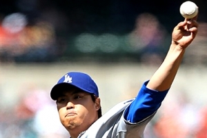 류현진 5회까지 무실점 역투…승리투수 요건 갖췄다