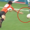 국제럭비대회서 허세로 다이빙 터치하다 ‘개망신’ 당한 日선수 포착