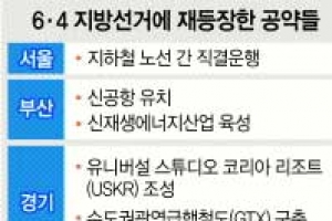서울 지하철 연결·부산 신공항·경기 버스공영제 ‘판박이’