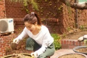 ‘예비신부’ 박진희, 식목일 맞아 나무심기 ‘예비신랑은 어디로?’