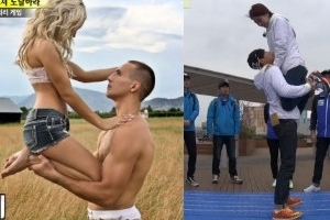 커플자세, 남자가 여자의 다리만 잡고 안는 자세 ‘개리 도전’