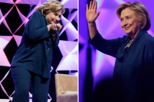 구두 봉변 피한 힐러리 “태양의 서커스인가요”