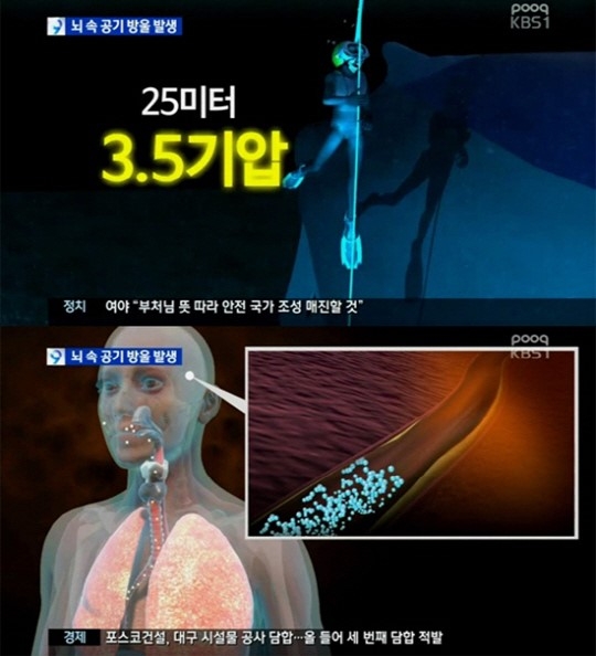 세월호 수색 민간 잠수사 사망. KBS 영상캡쳐