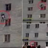 불이 난 4층 건물서 던진 아이 받아낸 이웃주민들 화제