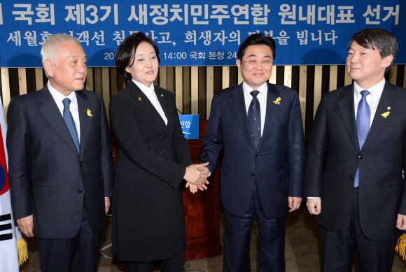 박영선 새정치민주연합 신임 원내대표 선출.