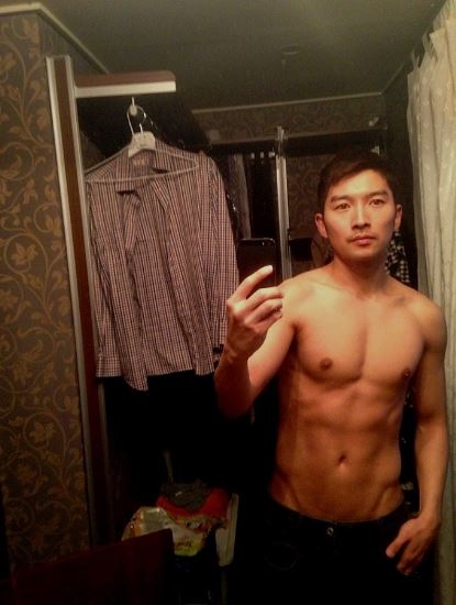 주아성 치골 셀카