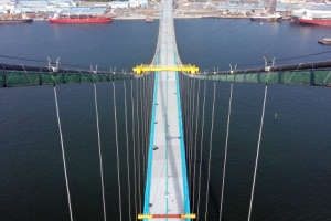 울산대교 상판 설치 내일 완료