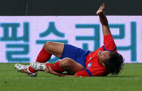 <월드컵2014> 홍정호 발목 부상