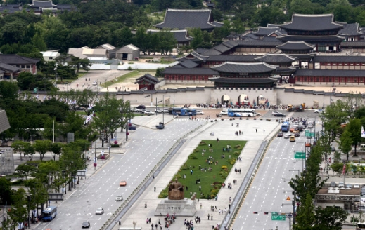 한산한 서울의 도심