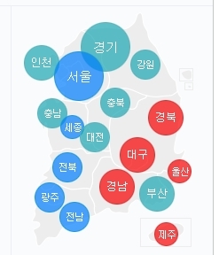 경합 지역 7곳. / 방송 3사 출구조사