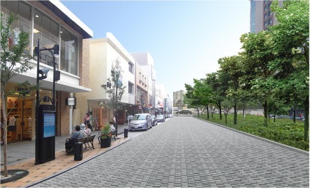 전봇대가 사라진 뒤 펼쳐질 연남동 거리.