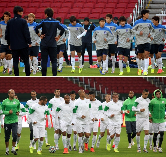 <월드컵2014> 일전 앞둔 한국-알제리 대표팀
