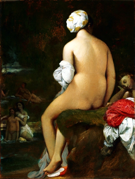 장 오귀스트 도미니크 앵그르의 ’목욕하는 여인’(The Small Bather, 1826년), 필립스컬렉션 소장. 대전MBC가 창사 50주년을 기념해 마련한 ’피카소와 천재화가들’ 전에서 국내 최초로 소개된다. 사진=대전MBC 제공