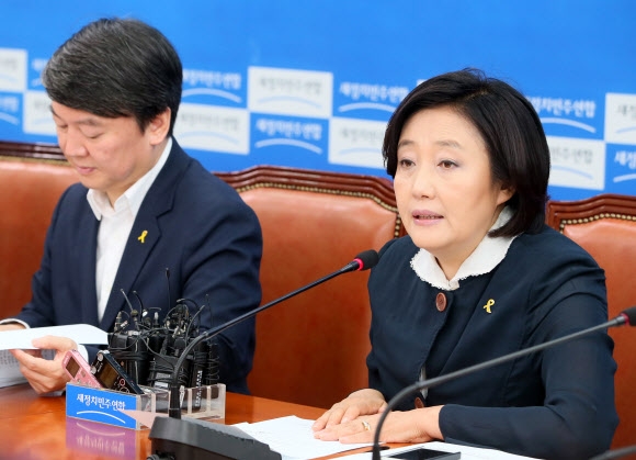 모두발언하는 박영선