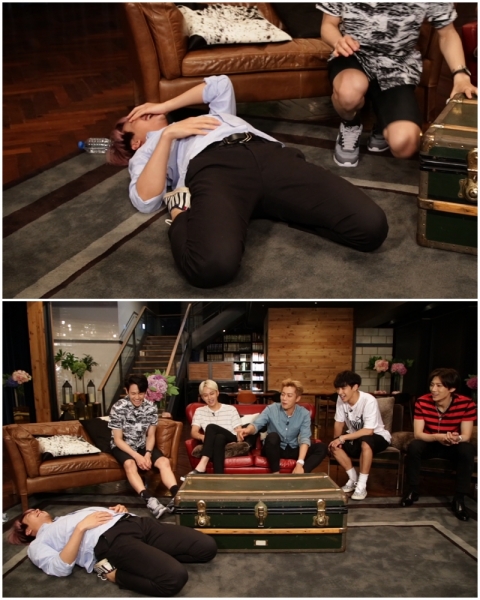 ‘쇼타임’ 손동운 폴더 다리 포착, 미친 유연성 경악!