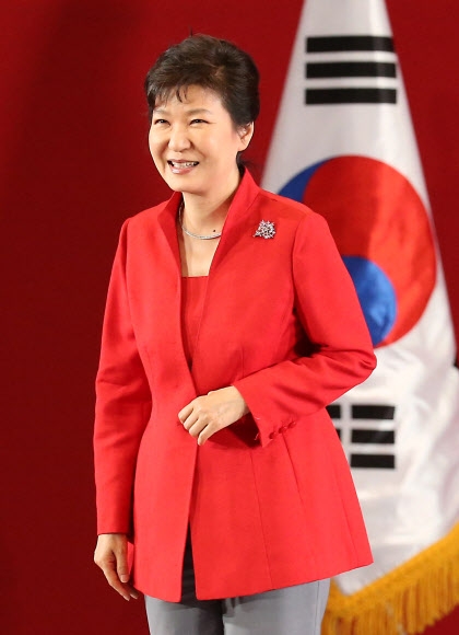 전당대회 참석한 박근혜 대통령