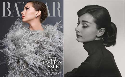 엠마 페러, 잡지 ‘Bazaar’ 캡처 오드리 헵번. 서울신문 포토라이브러리(캐나다 출신의 사진작가 유섭 카시의 사진작품)