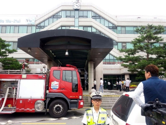 아산시청 폭파 위협