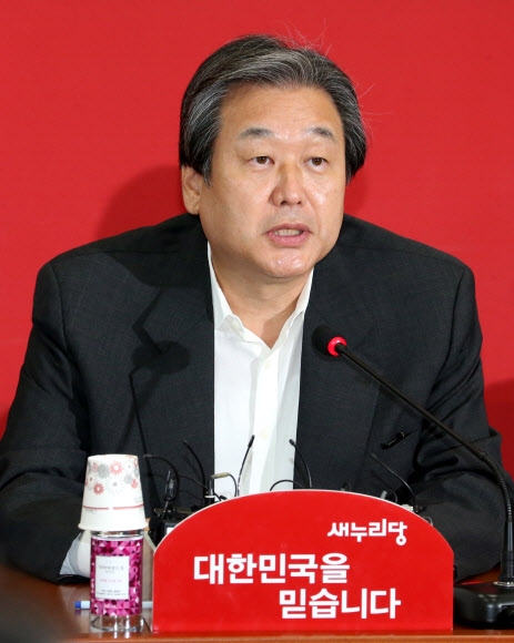 김무성 ”’정치는 4류’ 비난, 정치권 강타할 수도”