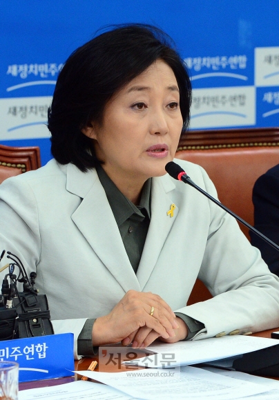 박영선 의원, 더불어민주당 잔류 선언. 서울신문DB.