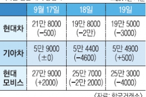 [증시 전망대] ‘현대차 3인방’ 목표주가 하향