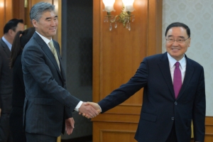 성김 美대사 이임 인사… 아쉬운 작별